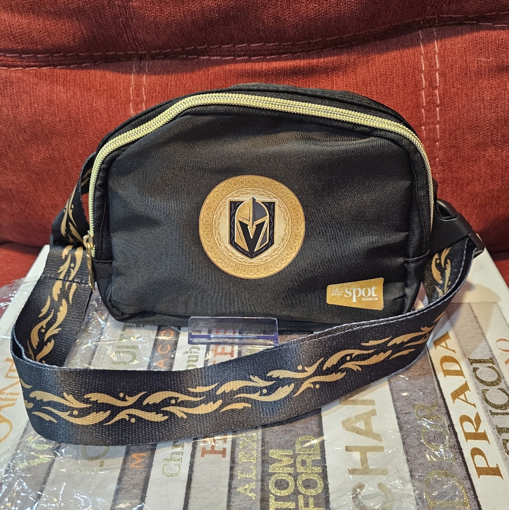 🏒 Las Vegas Golden Knights NWOT Black & Gold Fanny Pack / Belt Bag 🏒